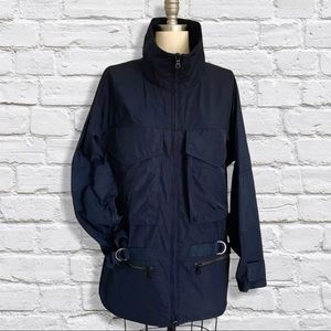 CLUB MONACO Navy Blue Jacket Raincoat, Large